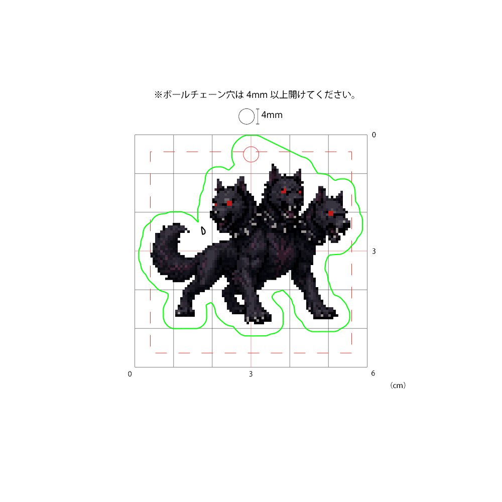 DOT MONSTER ケルベロス アクキー
