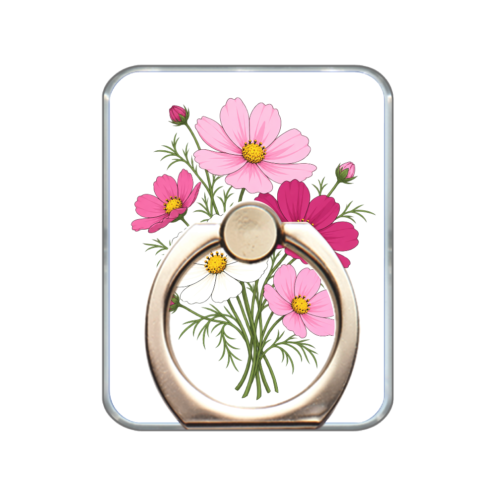 秋風に揺れるコスモスの花束