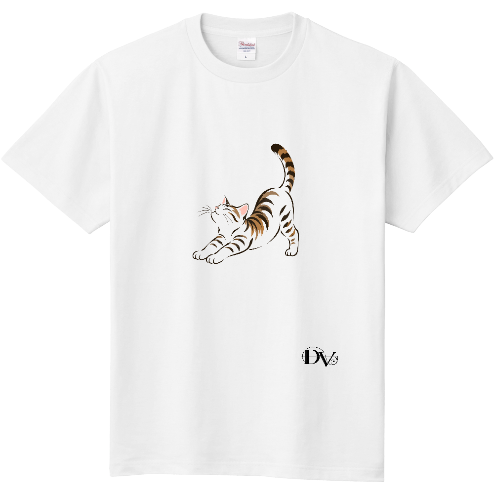 Tシャツ/キジトラ猫/ホワイト