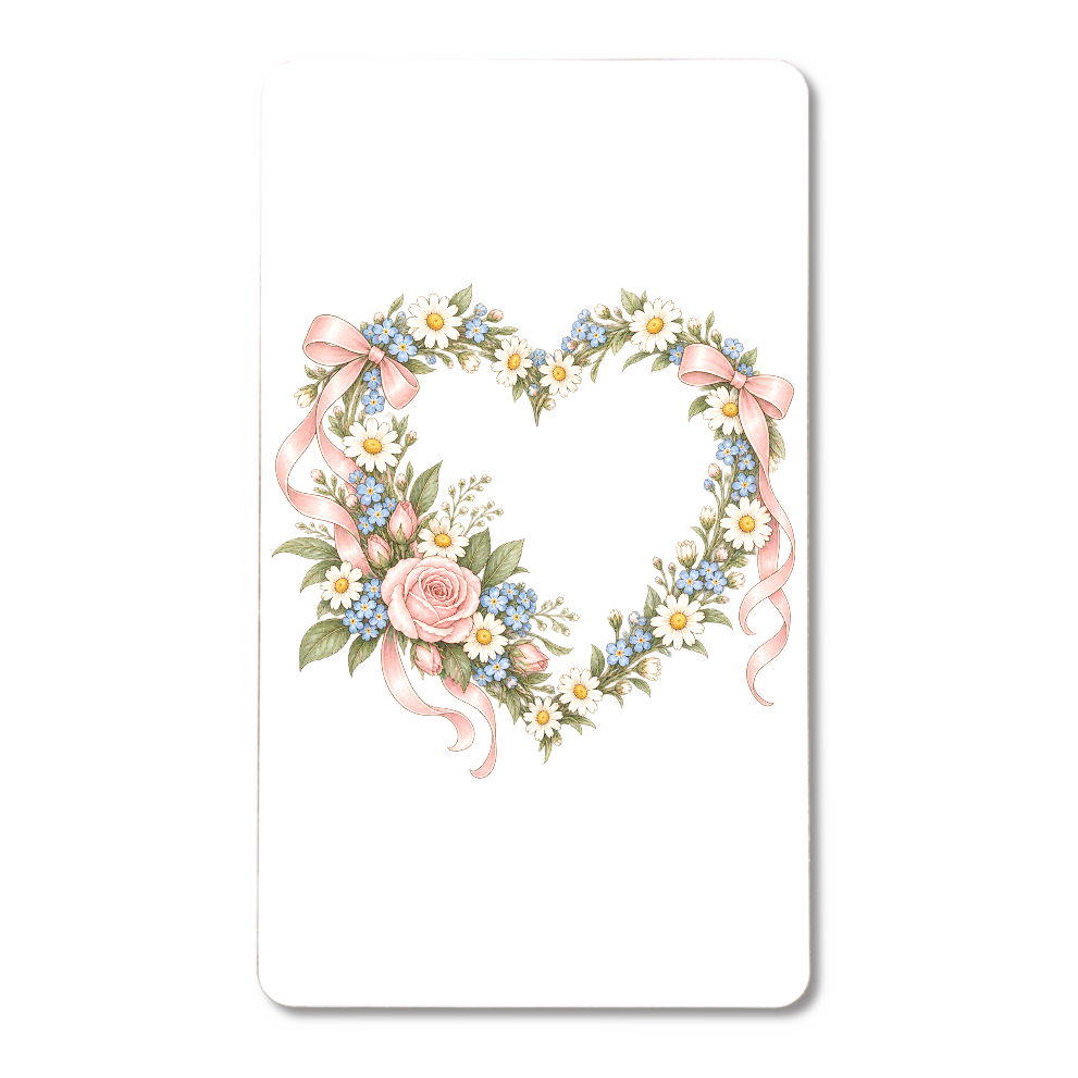 リボンの花ハート