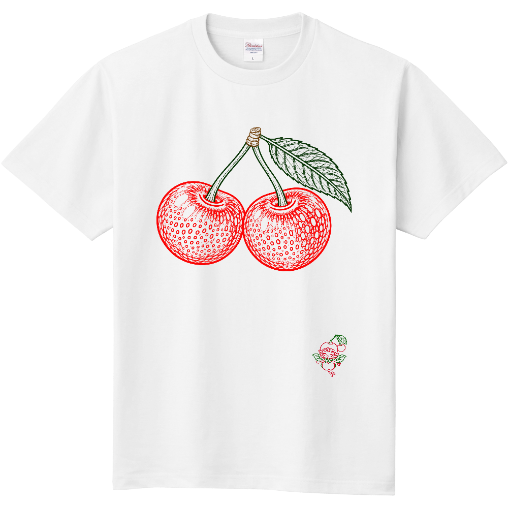 Tシャツ/さくらんぼ/ホワイト