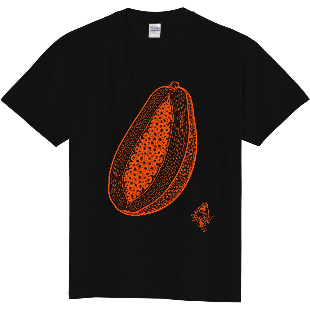 Tシャツ/パパイヤ/ブラック