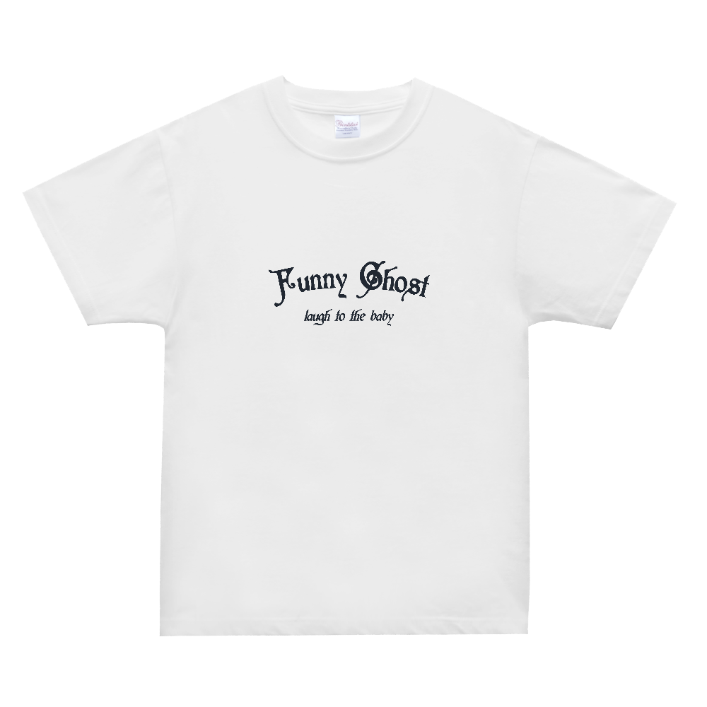 ファニーゴーストTシャツ（ホワイト×ブラック）