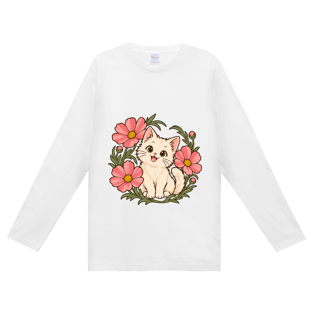 花かんむりの午後|コスモスと子ねこ