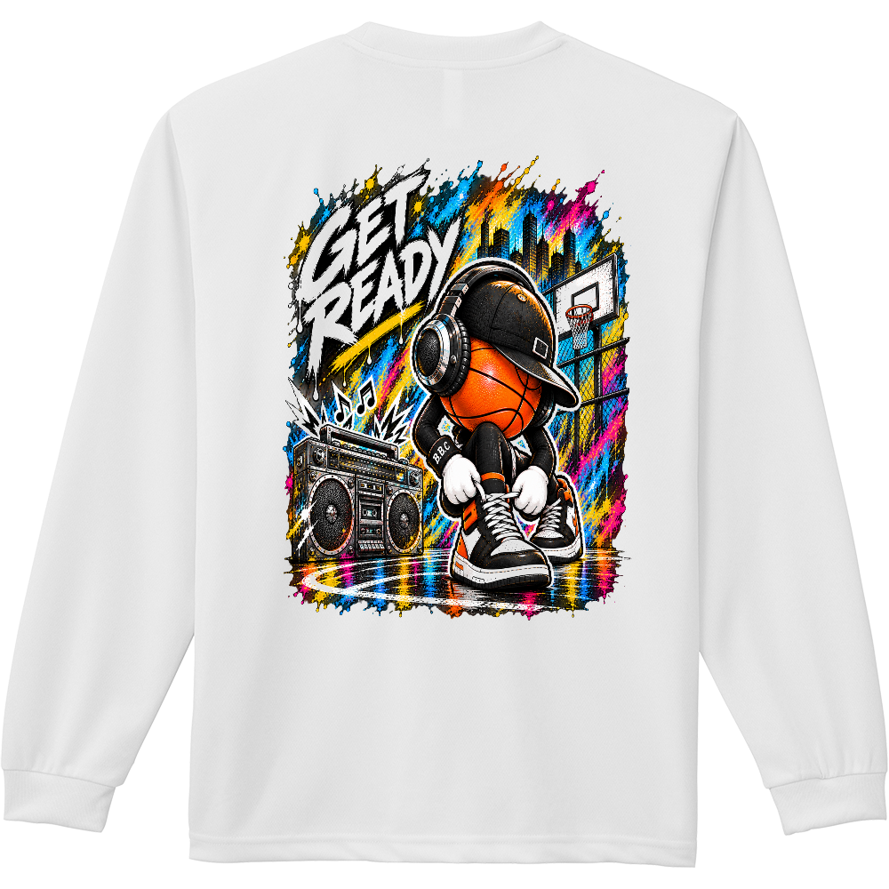 ロンT GET READY バックプリント