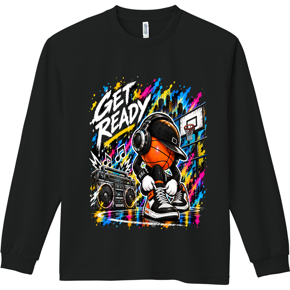 ロンT GET READY ブラック