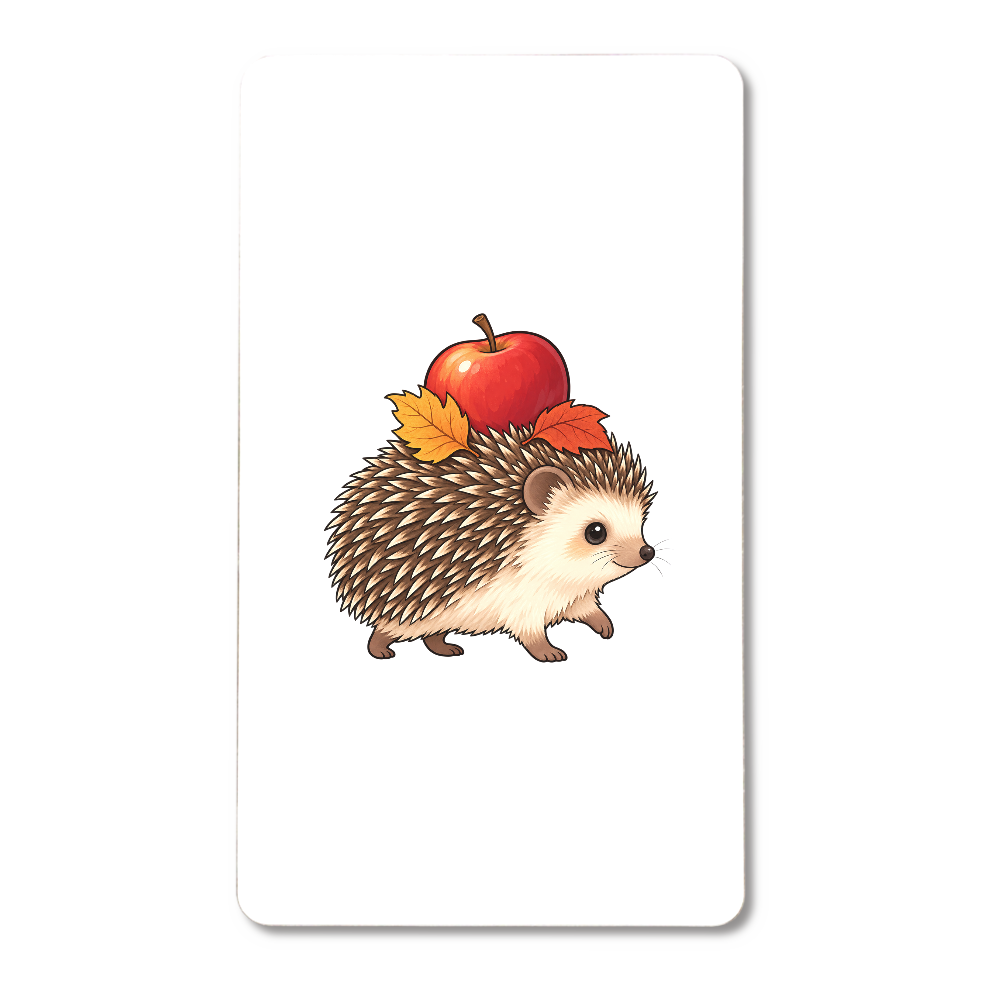 りんごを運ぶハリネズミ