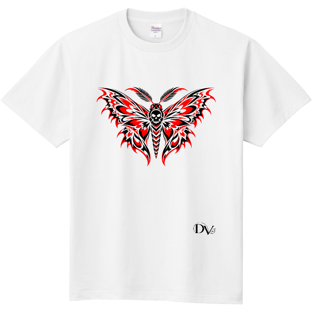 Tシャツ/Skull Moth Ⅱ/ホワイト
