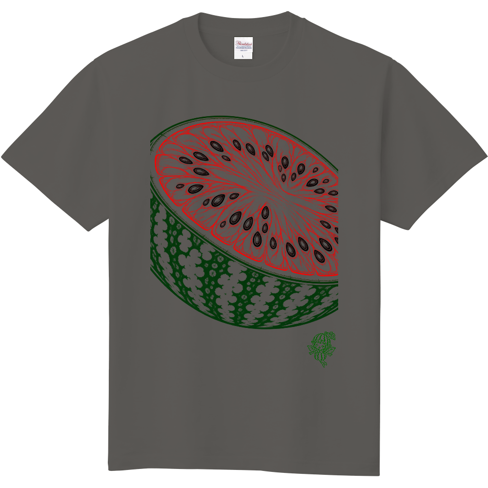 Tシャツ/スイカ/チャコール