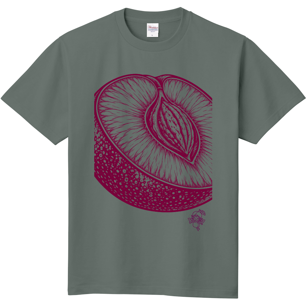 Tシャツ/プラム/モスグレー