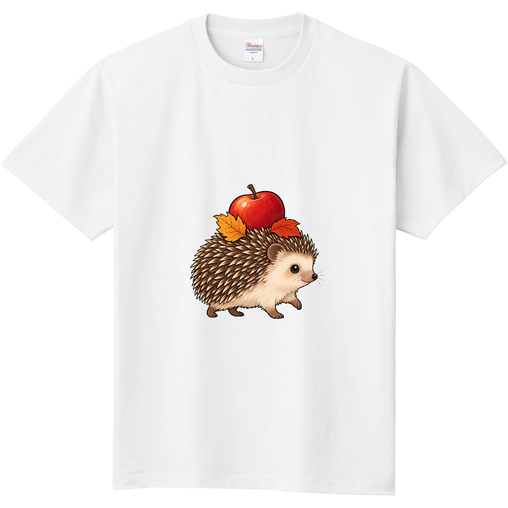 りんごを運ぶハリネズミ