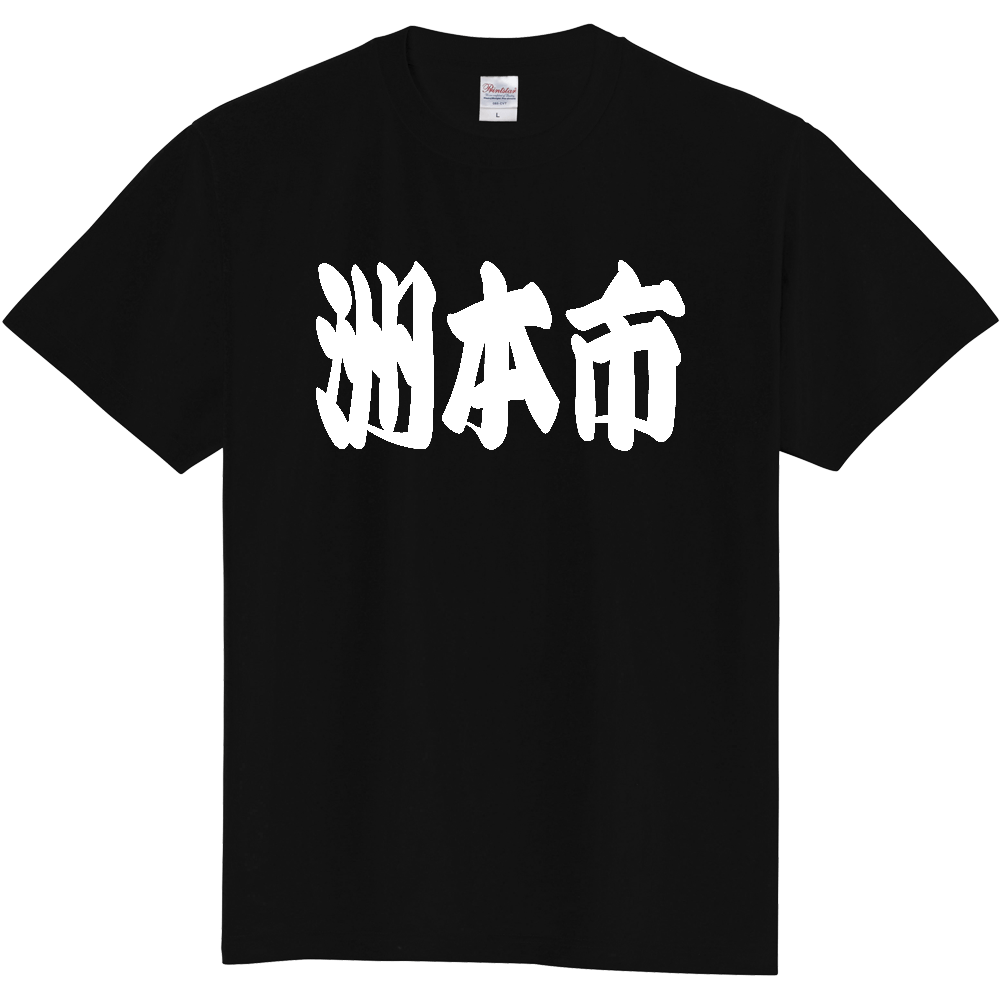 【市区町村】[兵庫県] 「洲本市」 和風 極太 毛筆 白文字 ご当地 グッズ Tシャツ