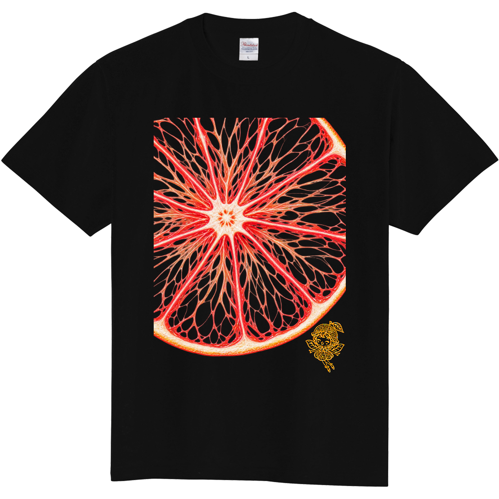 Tシャツ/ピンクグレープフルーツ/ブラック