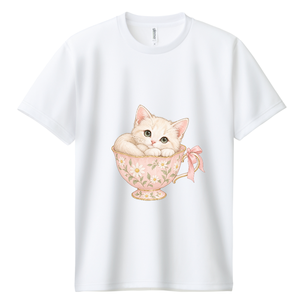 花のカップとこねこ