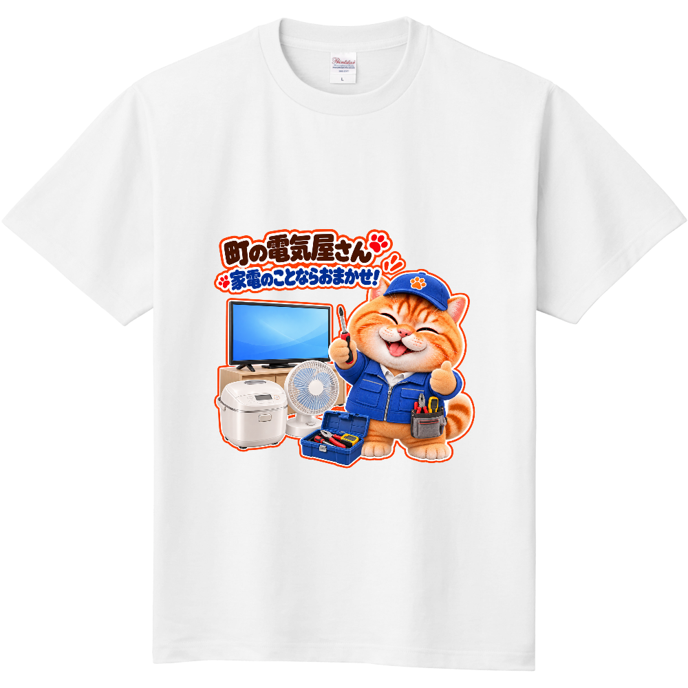 町の電気屋さん「家電のことならおまかせ!」ぐうたらねこ