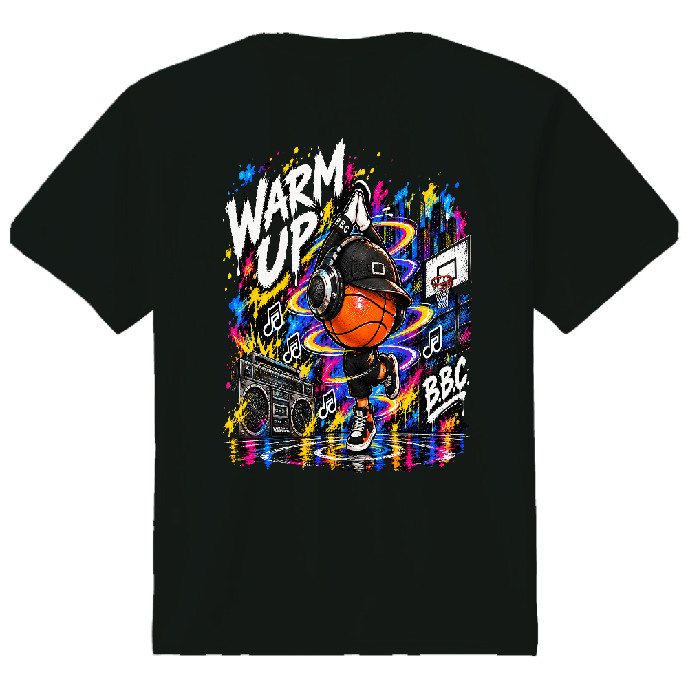 WARM UP ブラック バックプリント