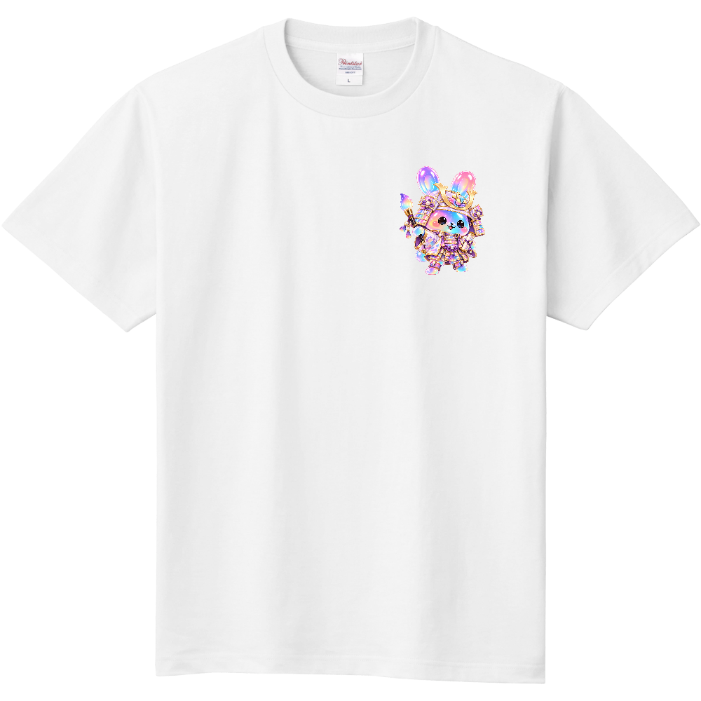 ことは 虹色の筆武者Tシャツ｜ゆめかわ和風デザイン｜POYUNELA