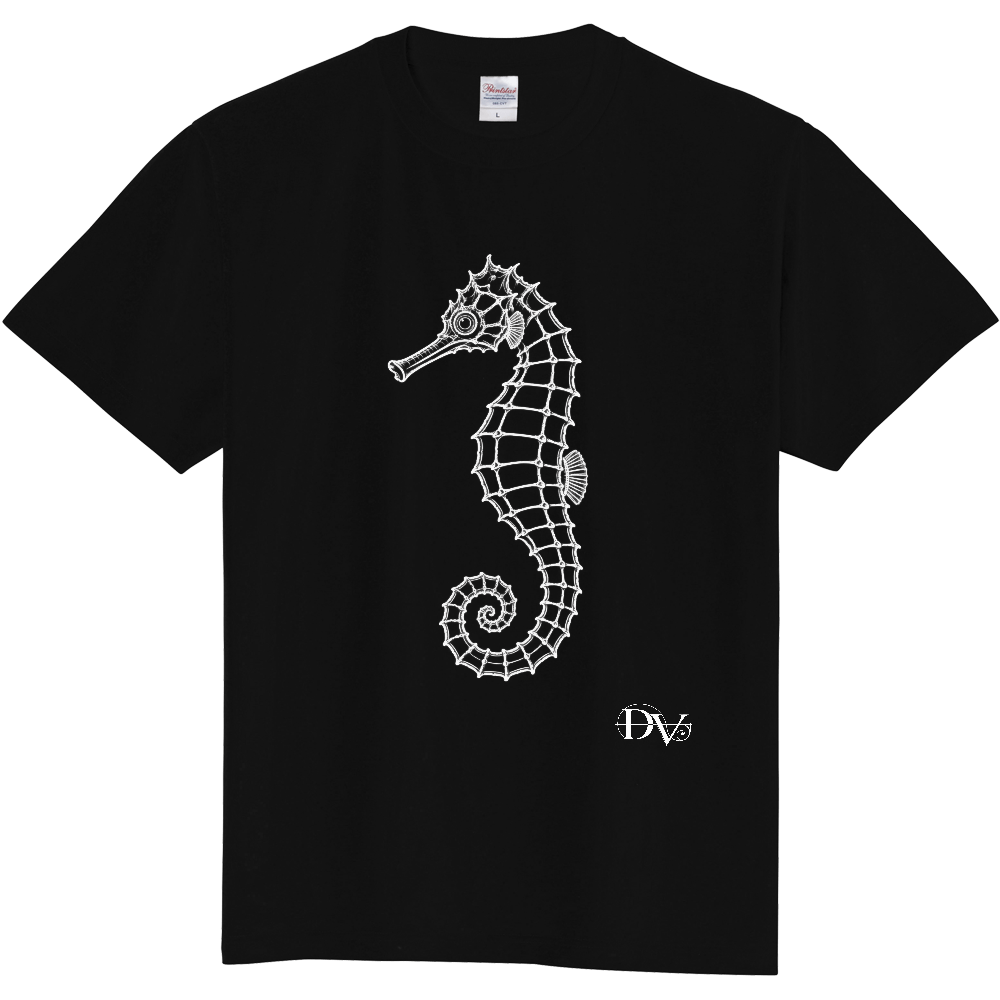 Tシャツ/Seahorse/ブラック
