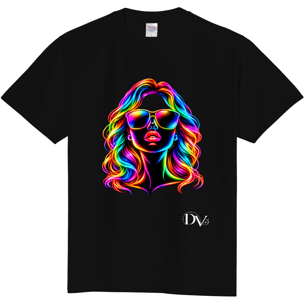 Tシャツ/Neon Diva/ブラック