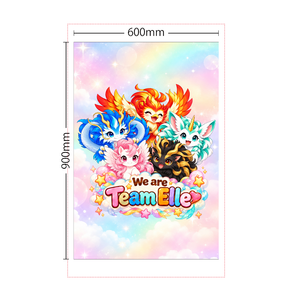 Team Elle全員集合タペストリー(縦)