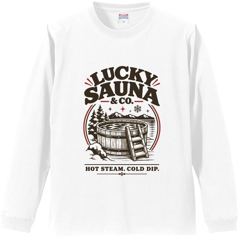 サウナ長袖Tシャツ(レトロ 010-LIGHT)