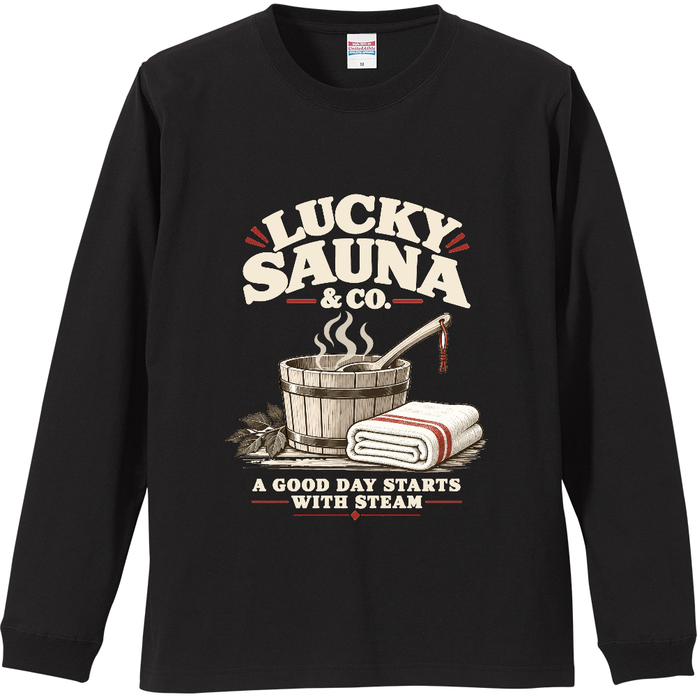 サウナ長袖Tシャツ（レトロ 007-DARK）