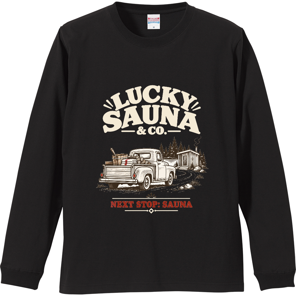 サウナ長袖Tシャツ(レトロ 005-DARK)