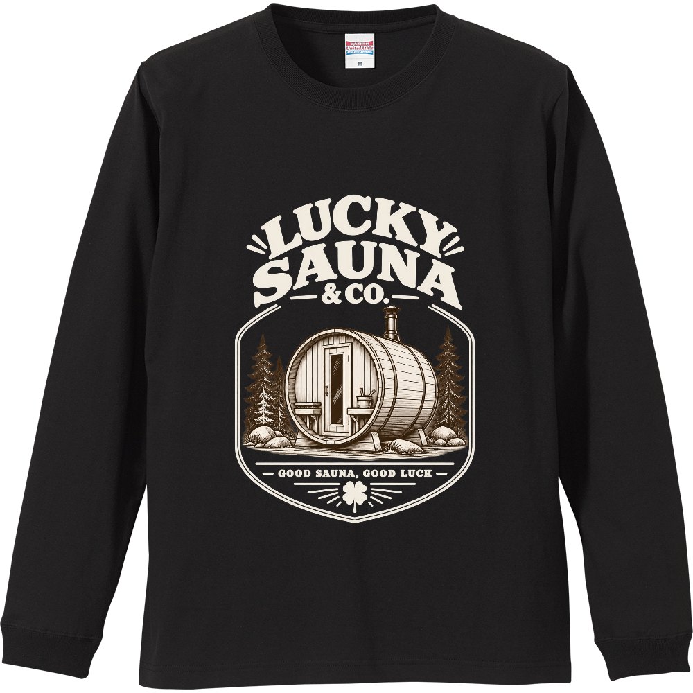 サウナ長袖Tシャツ（サウナ 002-DARK）