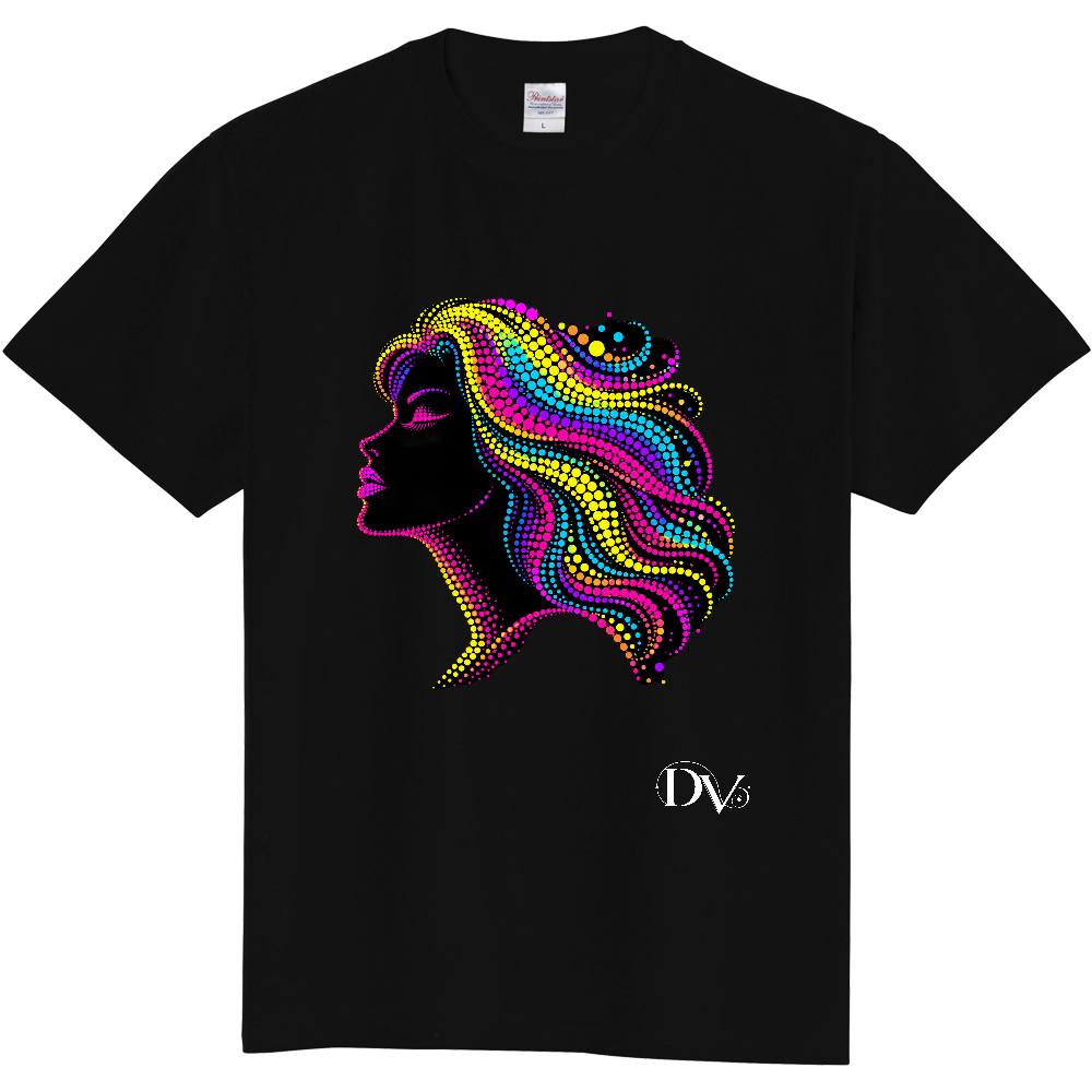 Tシャツ/Rainbow Flow/ブラック