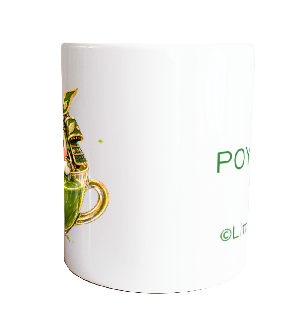 POYUNELA 抹茶のおふろでほっとひと息 マグカップ