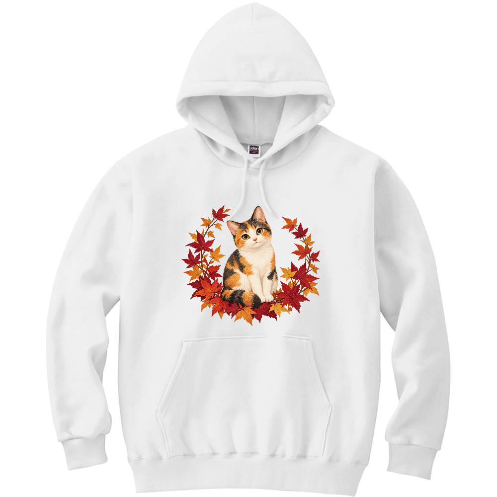 紅葉のぬくもり｜もみじと三毛猫