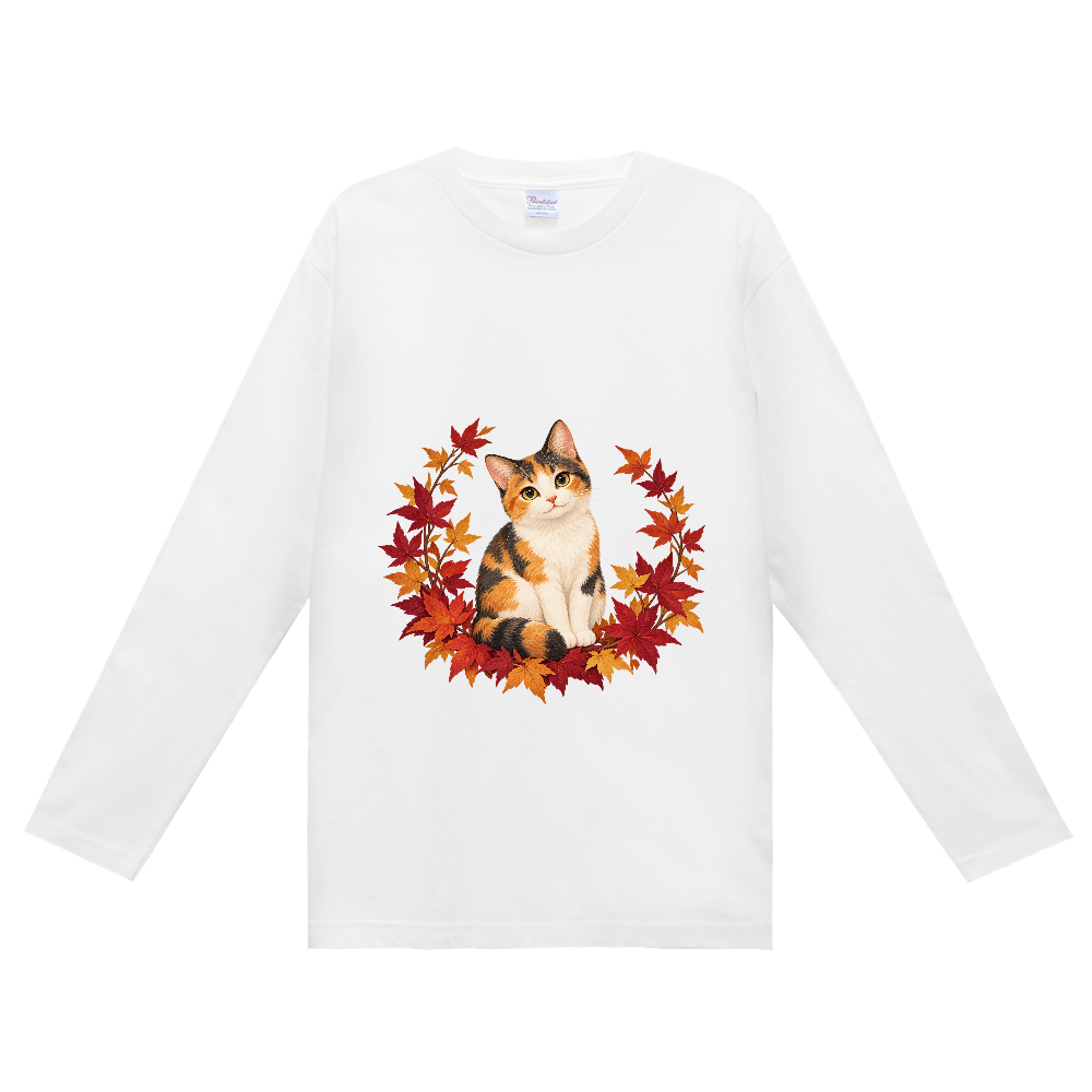 紅葉のぬくもり｜もみじと三毛猫