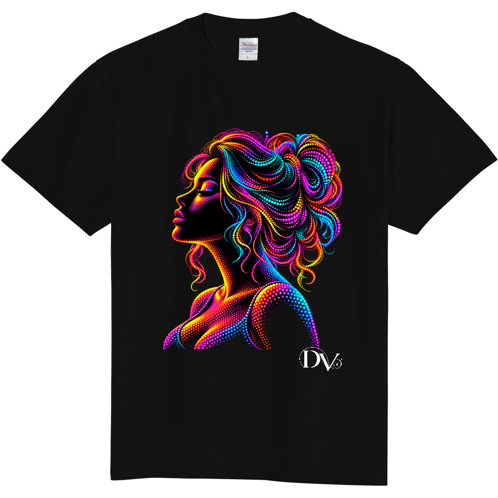Tシャツ/Psychedelic Diva/ブラック