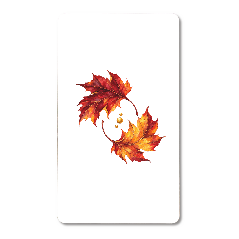 秋風に舞う二枚の紅葉