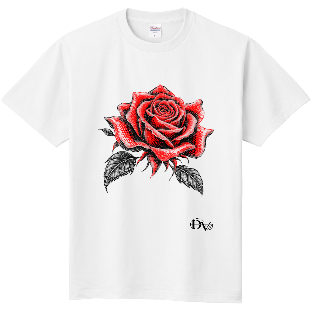 Tシャツ/Crimson Dots/ホワイト