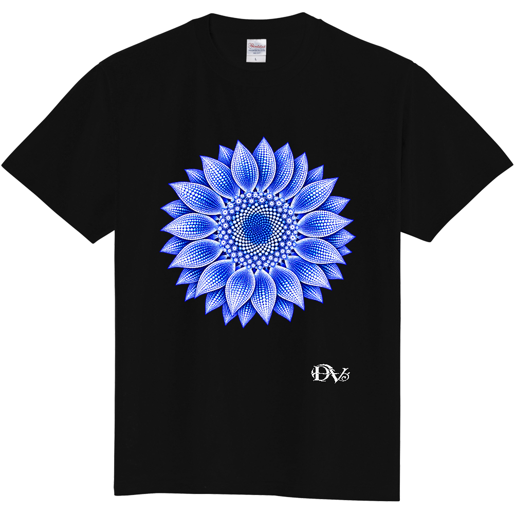 Tシャツ/Azure Blossom/ブラック
