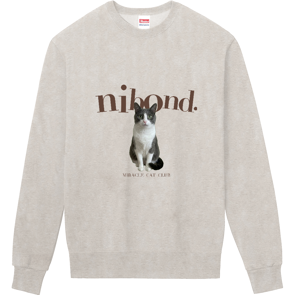 nibond. miracle cat club スウェット(ブラウンロゴ)
