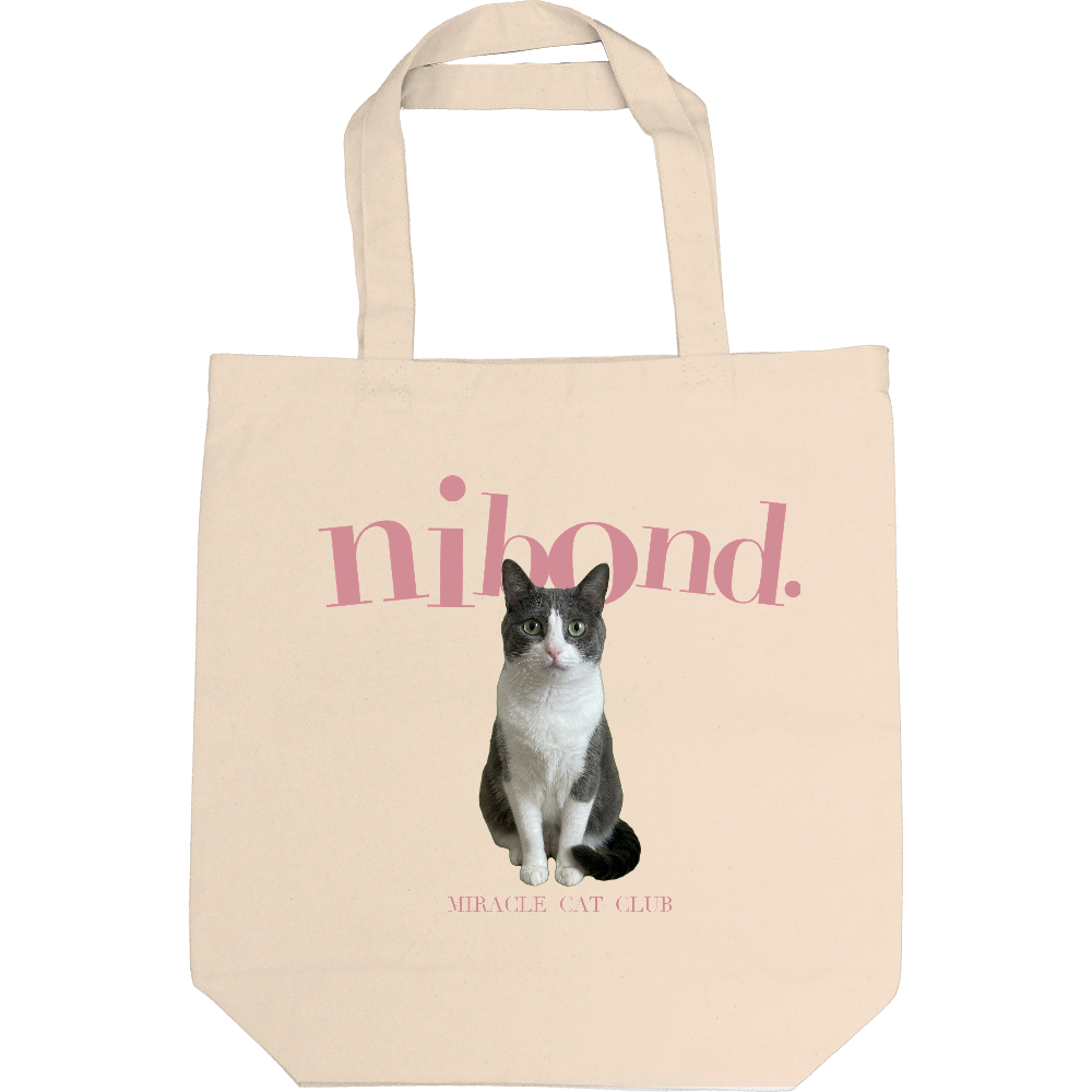 nibond. miracle cat club トートバッグ(ピンクロゴ)