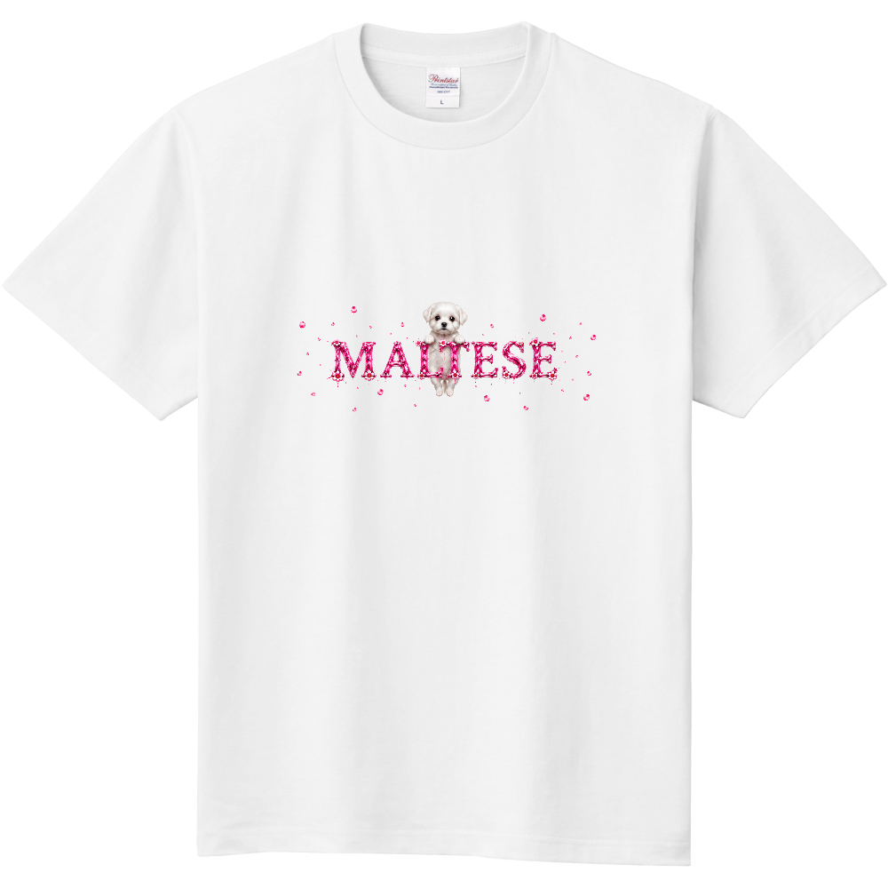MALTESE PINK JEWEL TEE マルチーズ ピンクジュエル Tシャツ