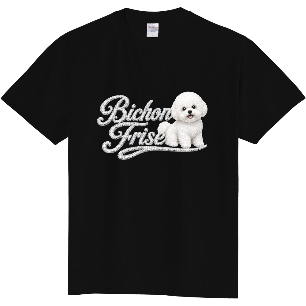 BICHON FRISE JEWEL LOGO プリントTシャツ|ビションフリーゼ