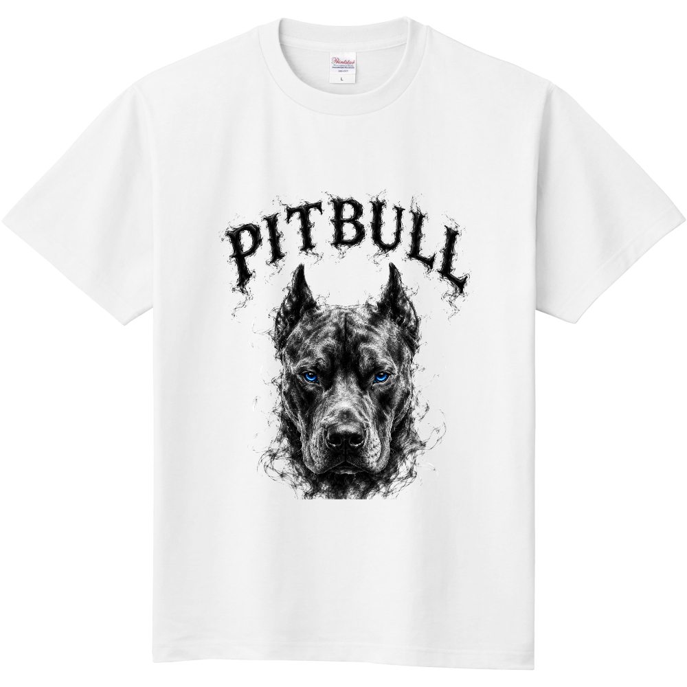PITBULL SMOKE FACE｜ピットブル スモークフェイス プリントTシャツ