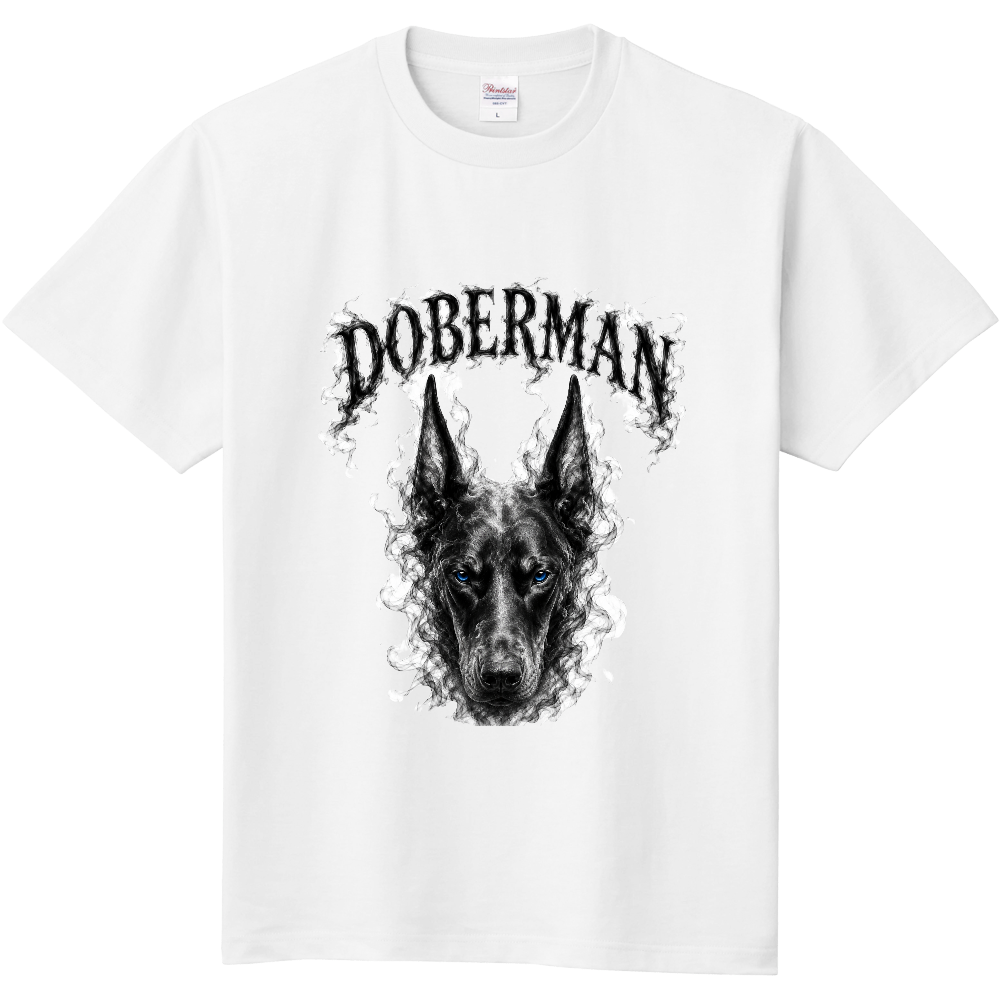 DOBERMAN SMOKE FACE TEE/ドーベルマン スモークフェイス プリントTシャツ