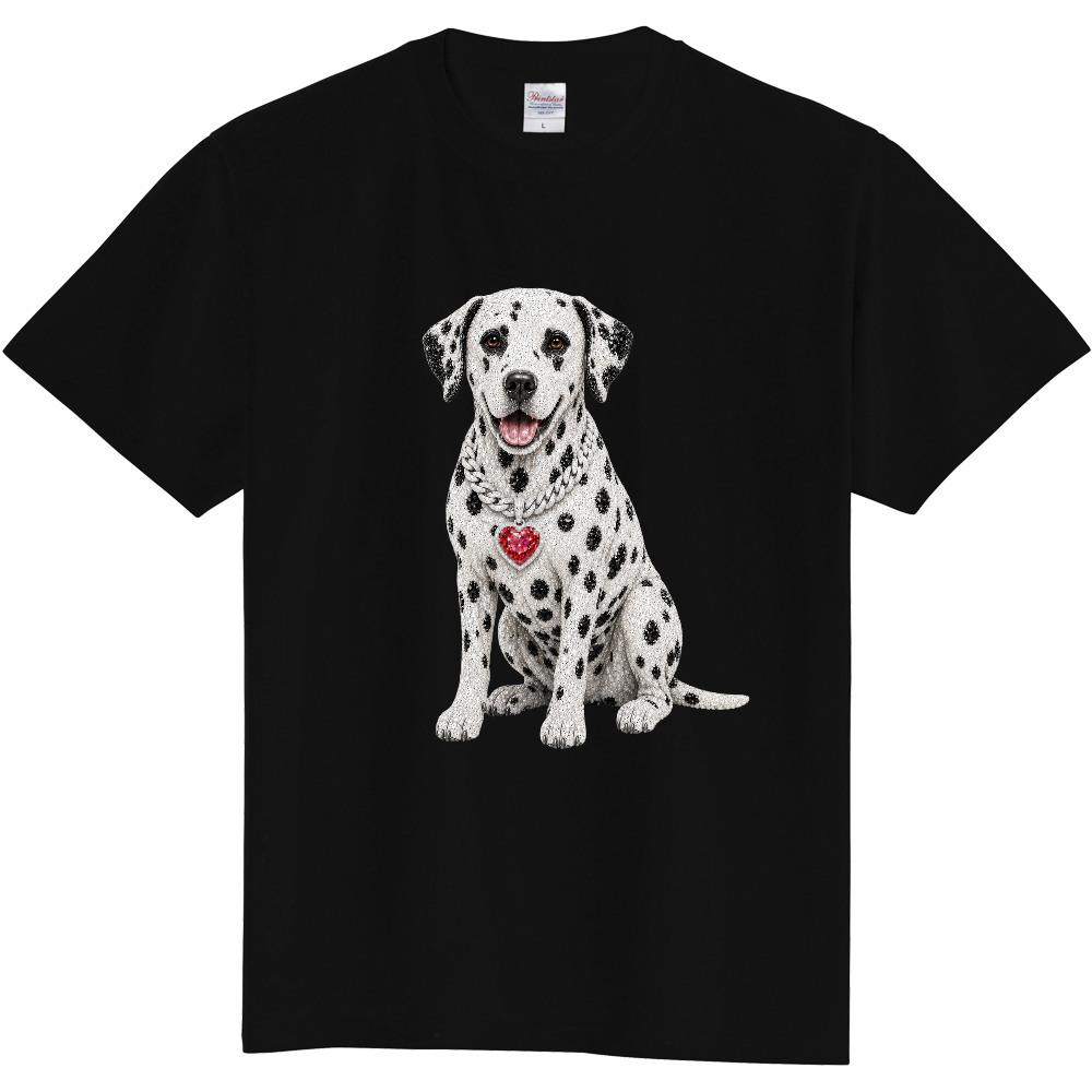 ダルメシアン ジュエルハート プリントTシャツ / DALMATIAN JEWEL HEART TEE