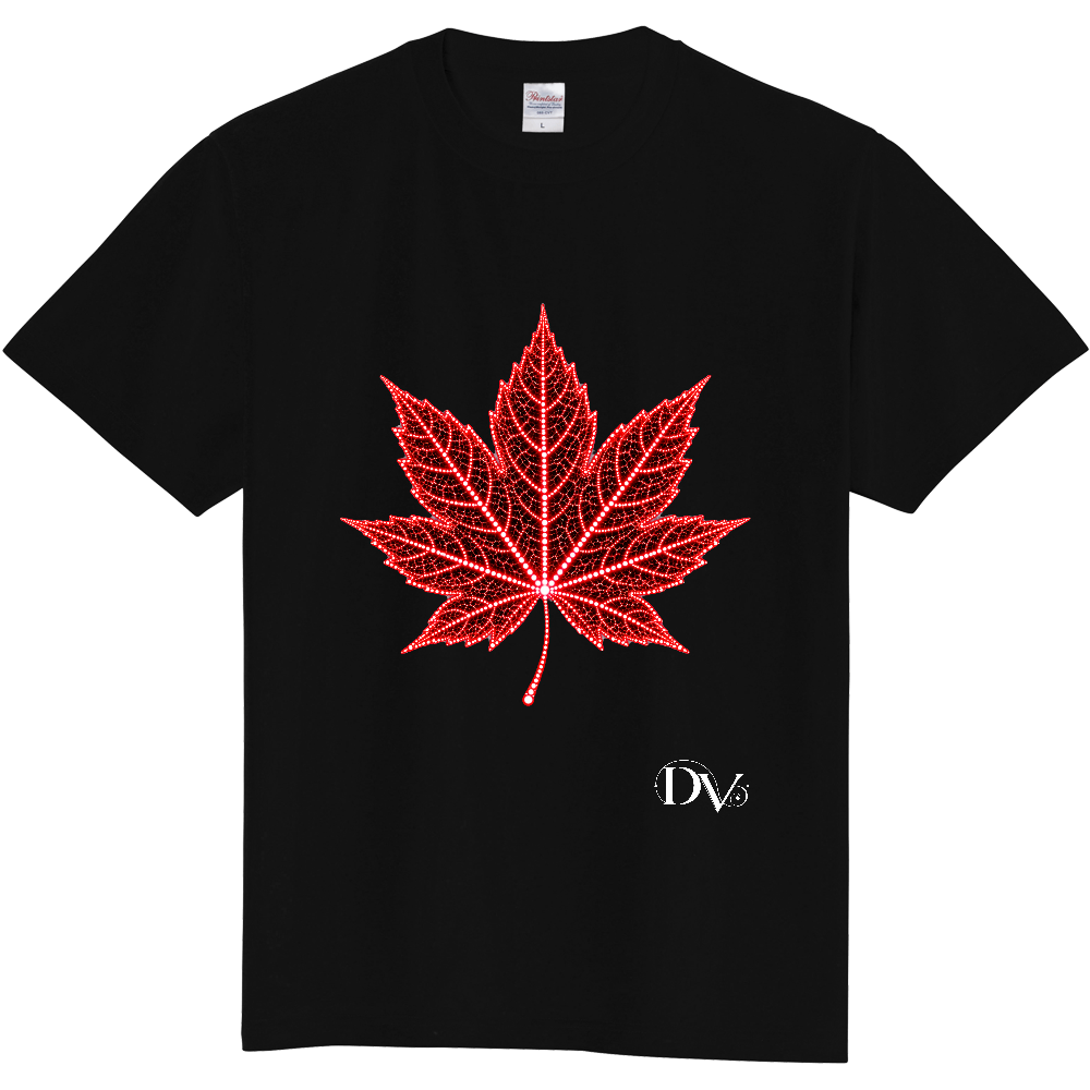 Tシャツ/Crimson Maple/ブラック