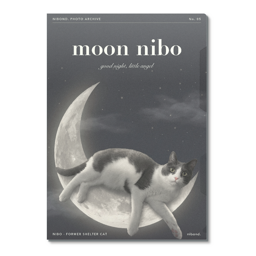 moon nibo A4クリアファイル（三日月とにぼ）