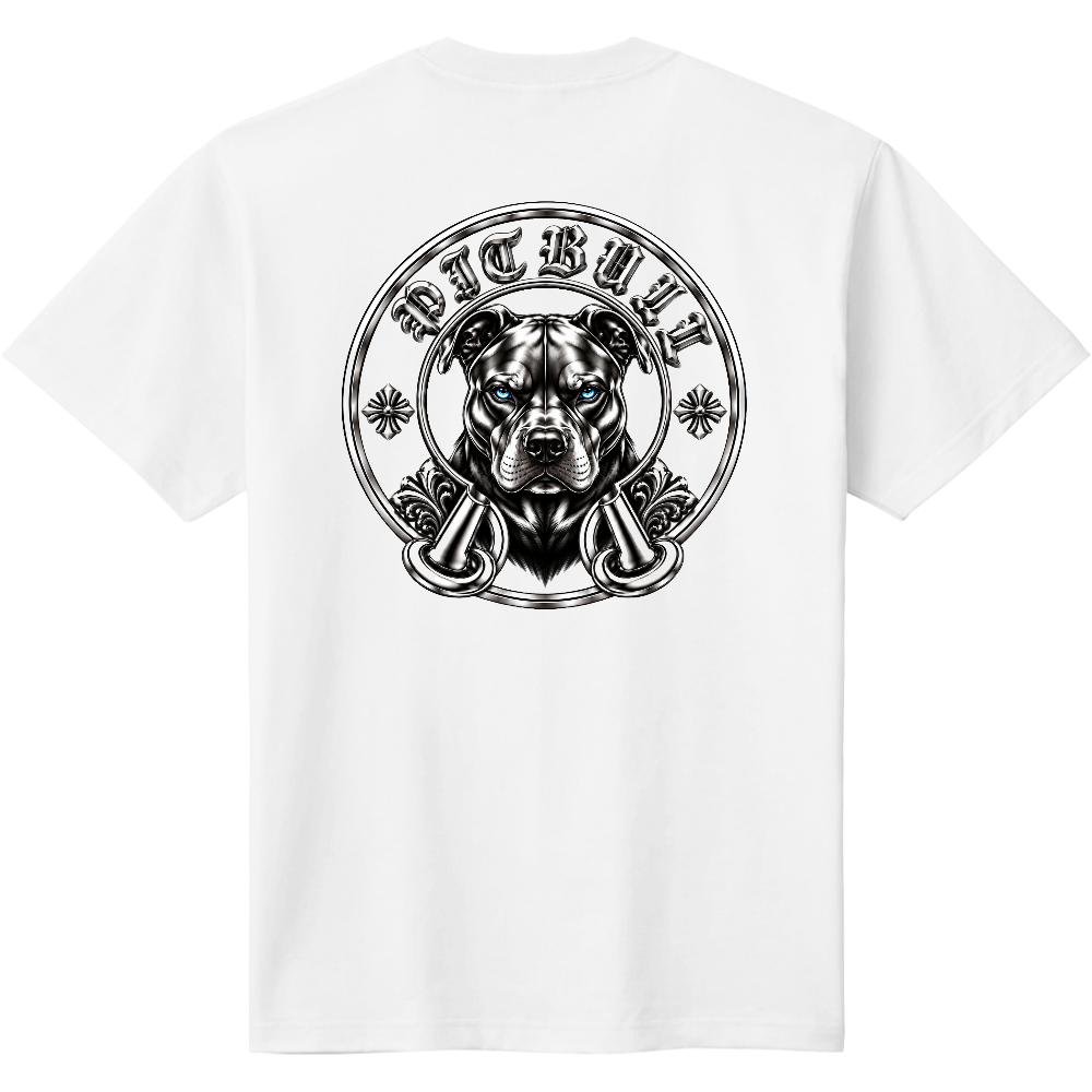 PITBULL CHROME EMBLEM バックプリントTシャツ|ピットブル