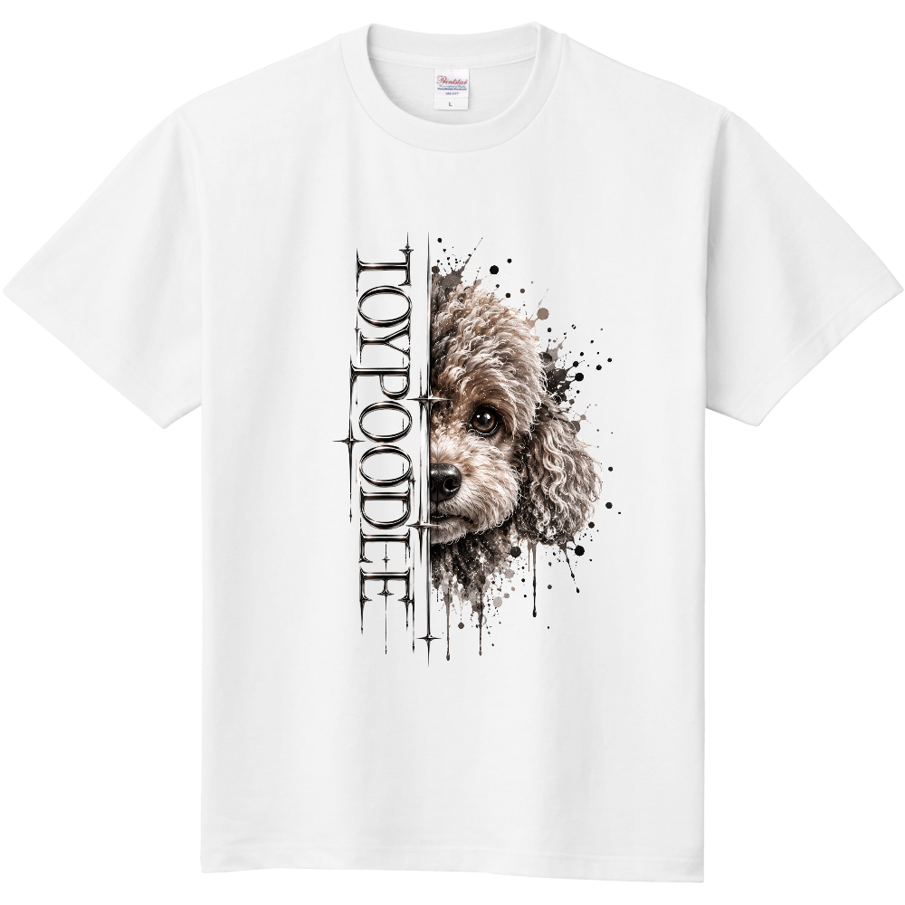 TOY POODLE CHROME SPLASH TEE｜トイプードル クロームグラフィックTシャツ
