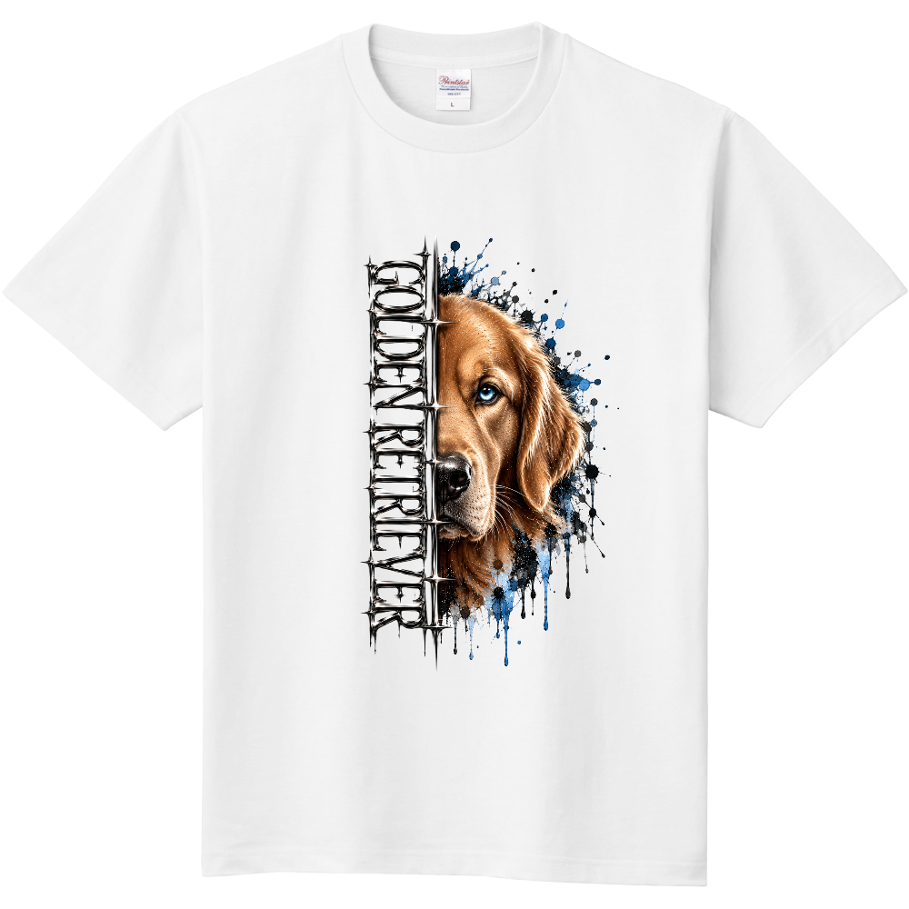 GOLDEN RETRIEVER CHROME SPLASH TEE｜ゴールデンレトリバー グラフィックTシャツ