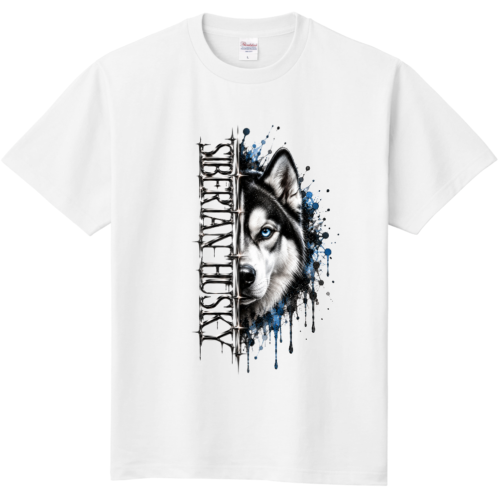 SIBERIAN HUSKY CHROME SPLASH TEE|シベリアンハスキー クロームグラフィックTシャツ