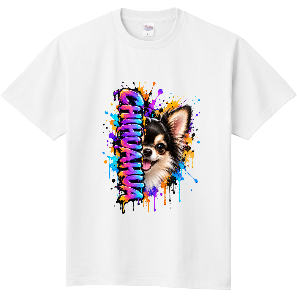 CHIHUAHUA COLOR SPLASH TEE｜チワワ カラースプラッシュTシャツ
